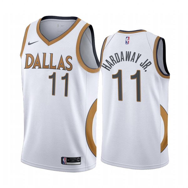 Men's Dallas Mavericks #11 Tim Hardaway Jr. White NBA City Edition New Uniform 2020-21 Stitched Jersey